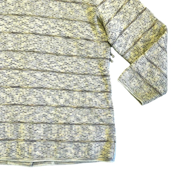 Altra Made in Italy Vintage 80s Marled Knit Fringe Pink Cream Cardigan Sweater M - Picture 12 of 14